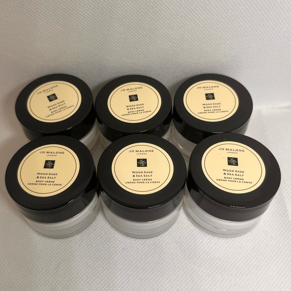 6 New Jo Malone WOOD SAGE & SEA SALT Body Cream 0.5 Oz / 15 ML